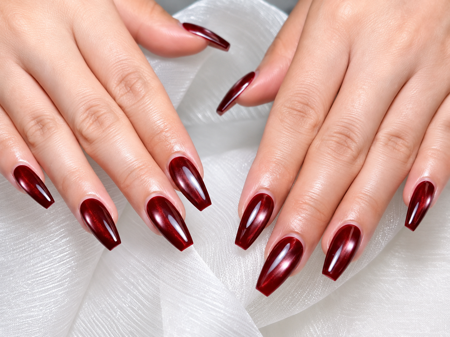 Glossy burgundy nail inspiration